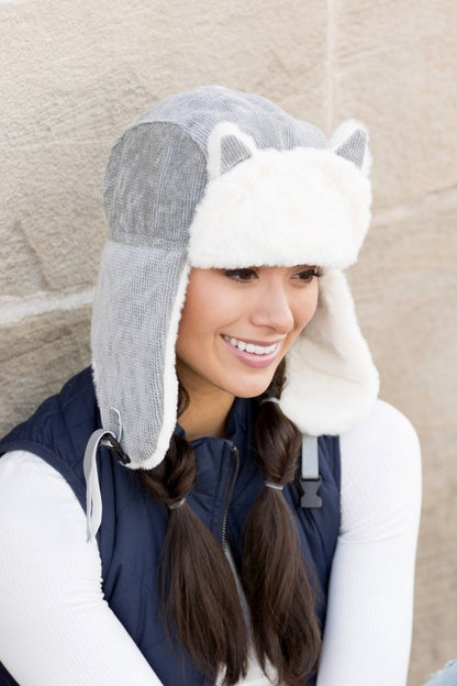 Kitten Ear Trapper Hat