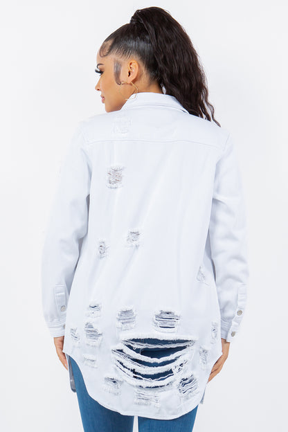 American Bazi Distressed Denim Jacket