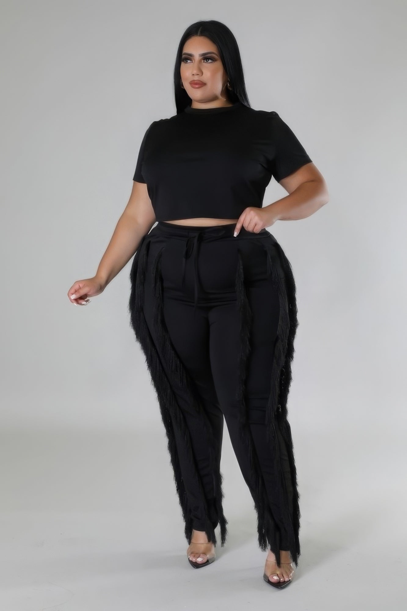 Crop Top Two-piece pants Set