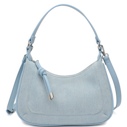 Denim Texture Crossbody Bag