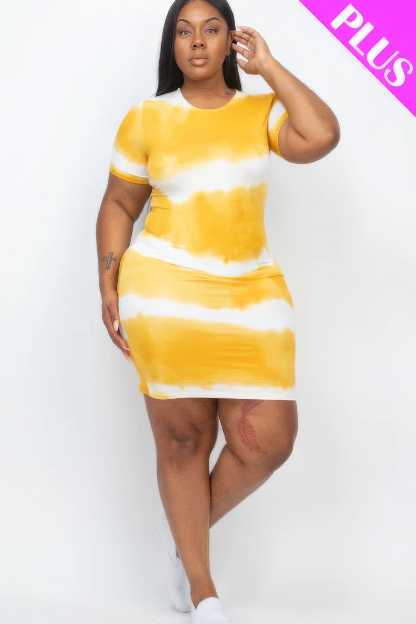 Tie-dye Print Bodycon Dress