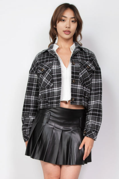 Plaid Crop Jacket