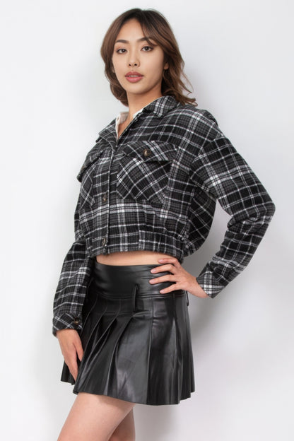 Plaid Crop Jacket