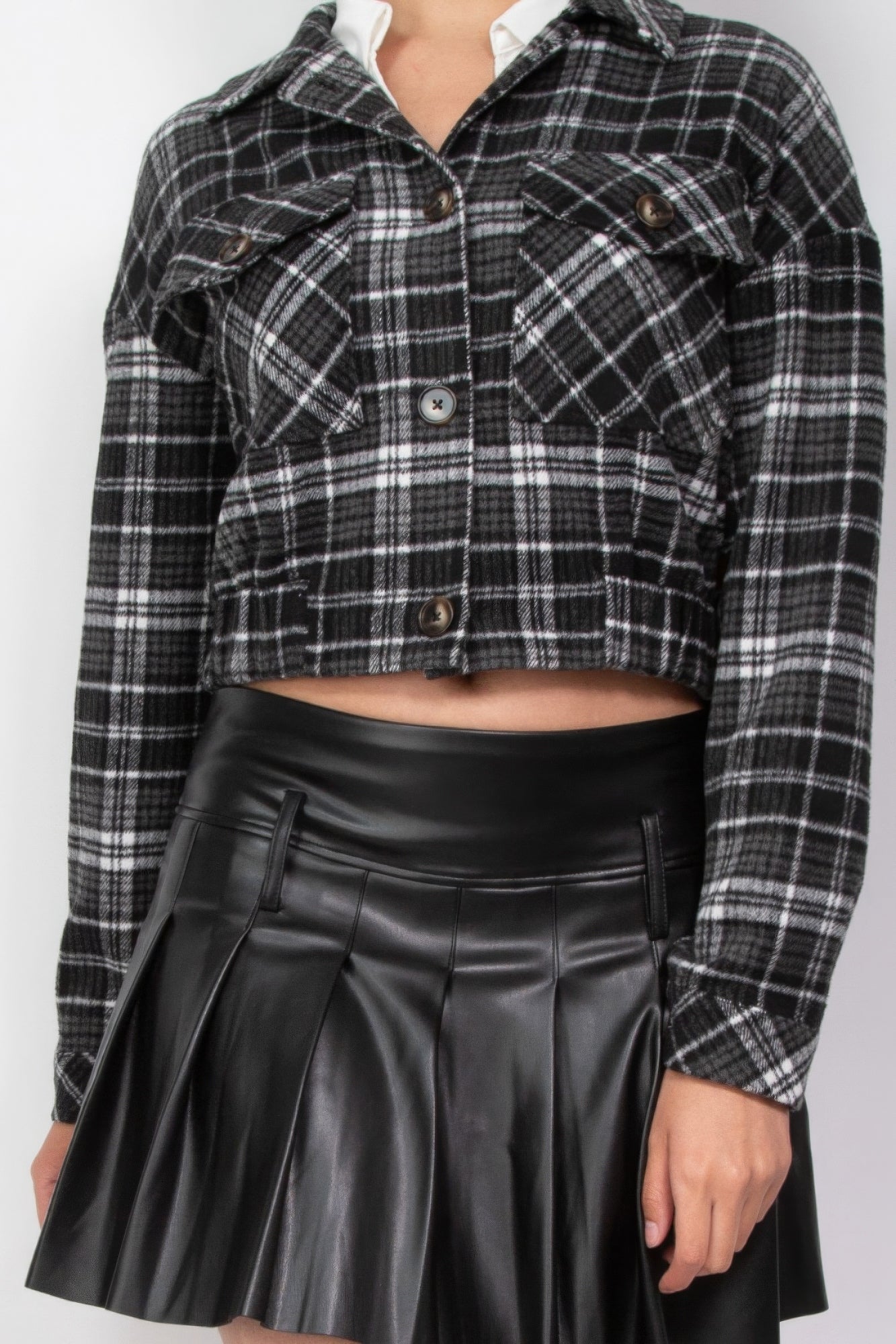 Plaid Crop Jacket