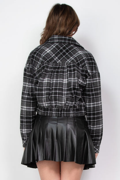 Plaid Crop Jacket