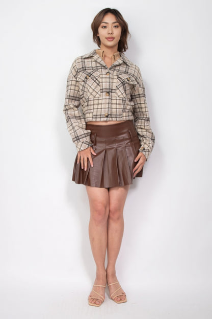 Plaid Crop Jacket