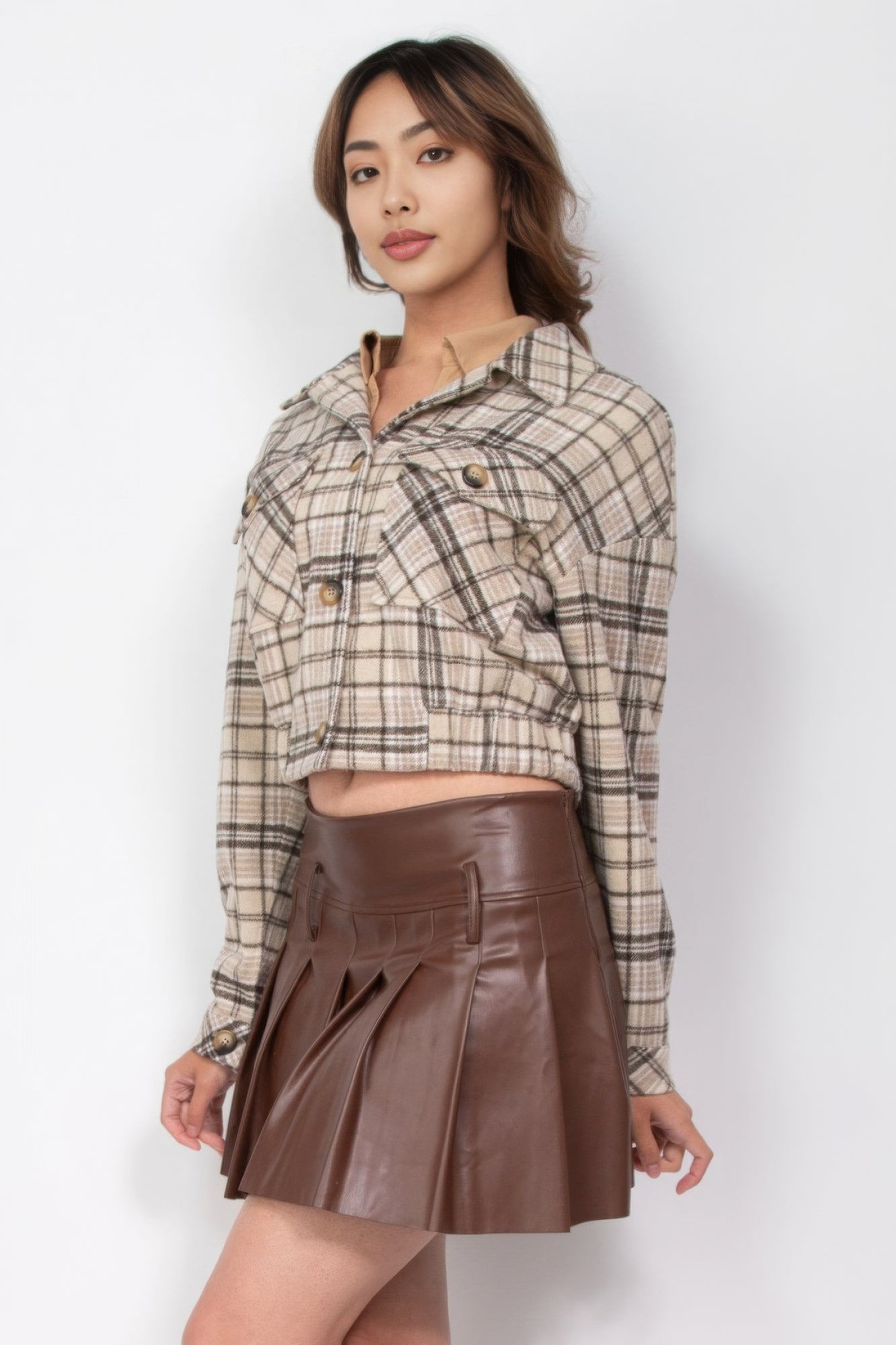 Plaid Crop Jacket