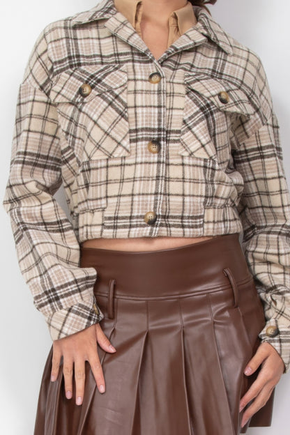 Plaid Crop Jacket