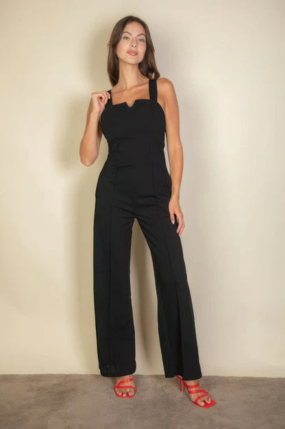 Lightweight Stretch neck cami jumpsuit