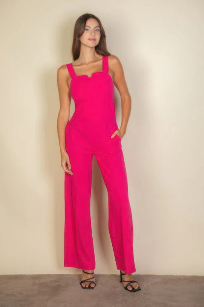 Lightweight Stretch neck cami jumpsuit