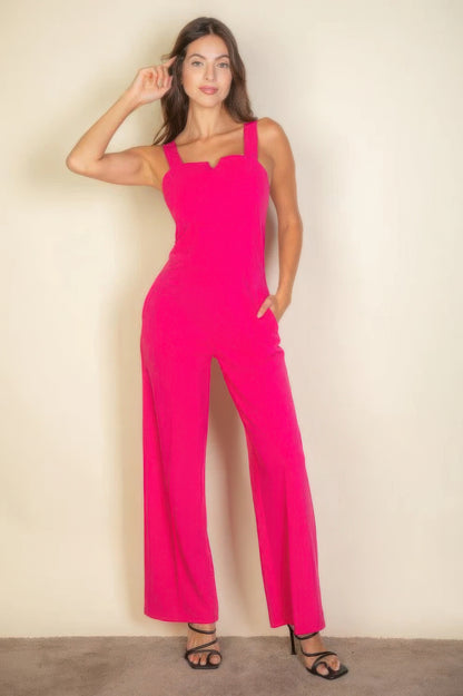 Lightweight Stretch neck cami jumpsuit