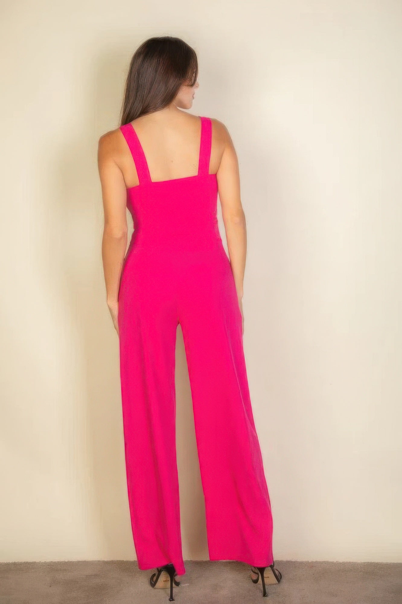 Lightweight Stretch neck cami jumpsuit