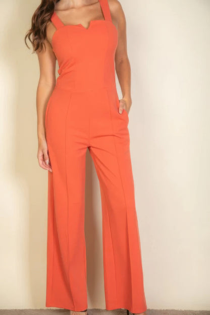 Lightweight Stretch neck cami jumpsuit