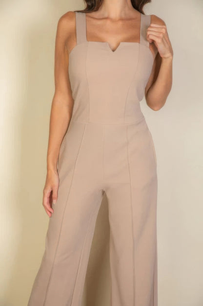 Lightweight Stretch neck cami jumpsuit