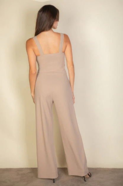 Lightweight Stretch neck cami jumpsuit