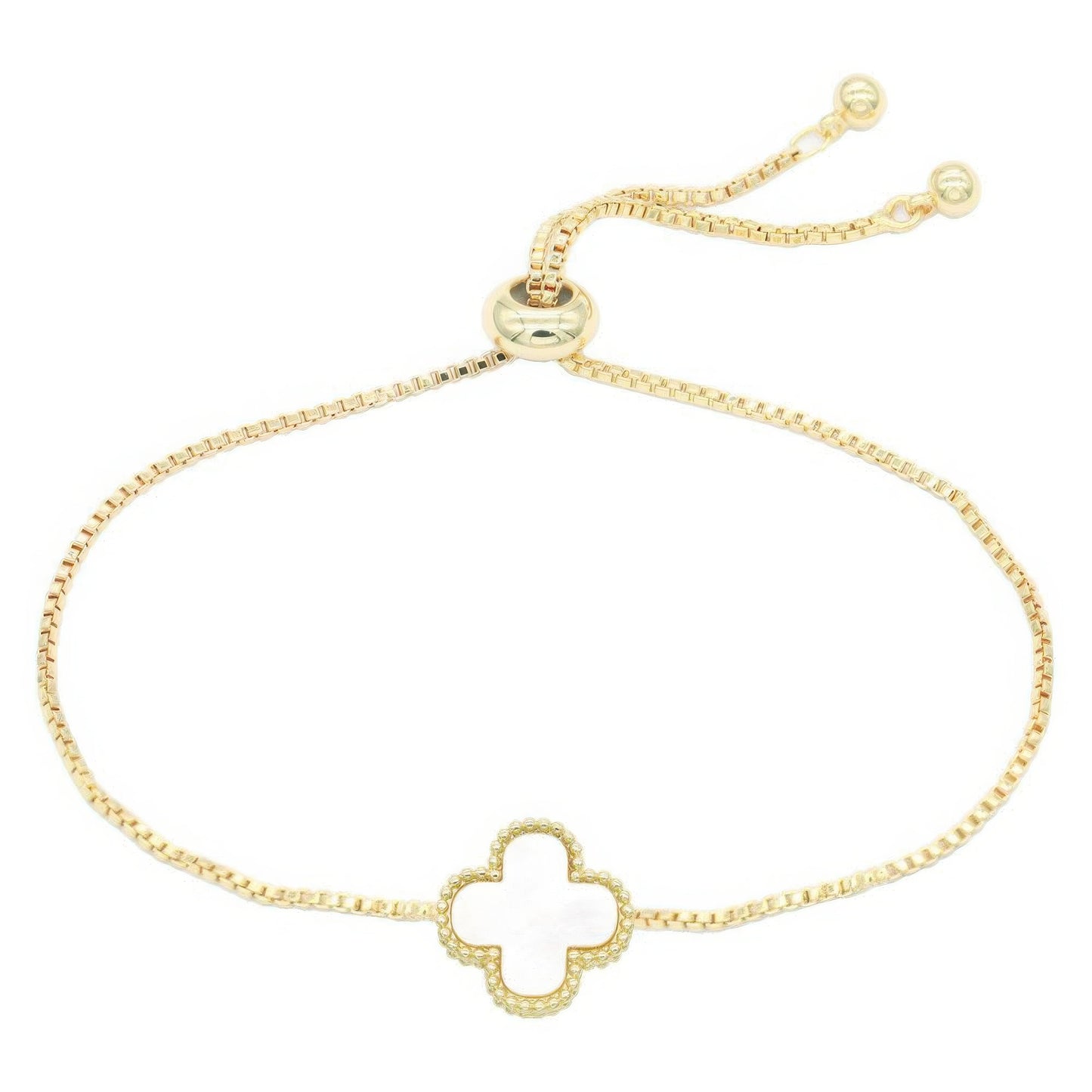 Clover Charm Adjustable Bracelet