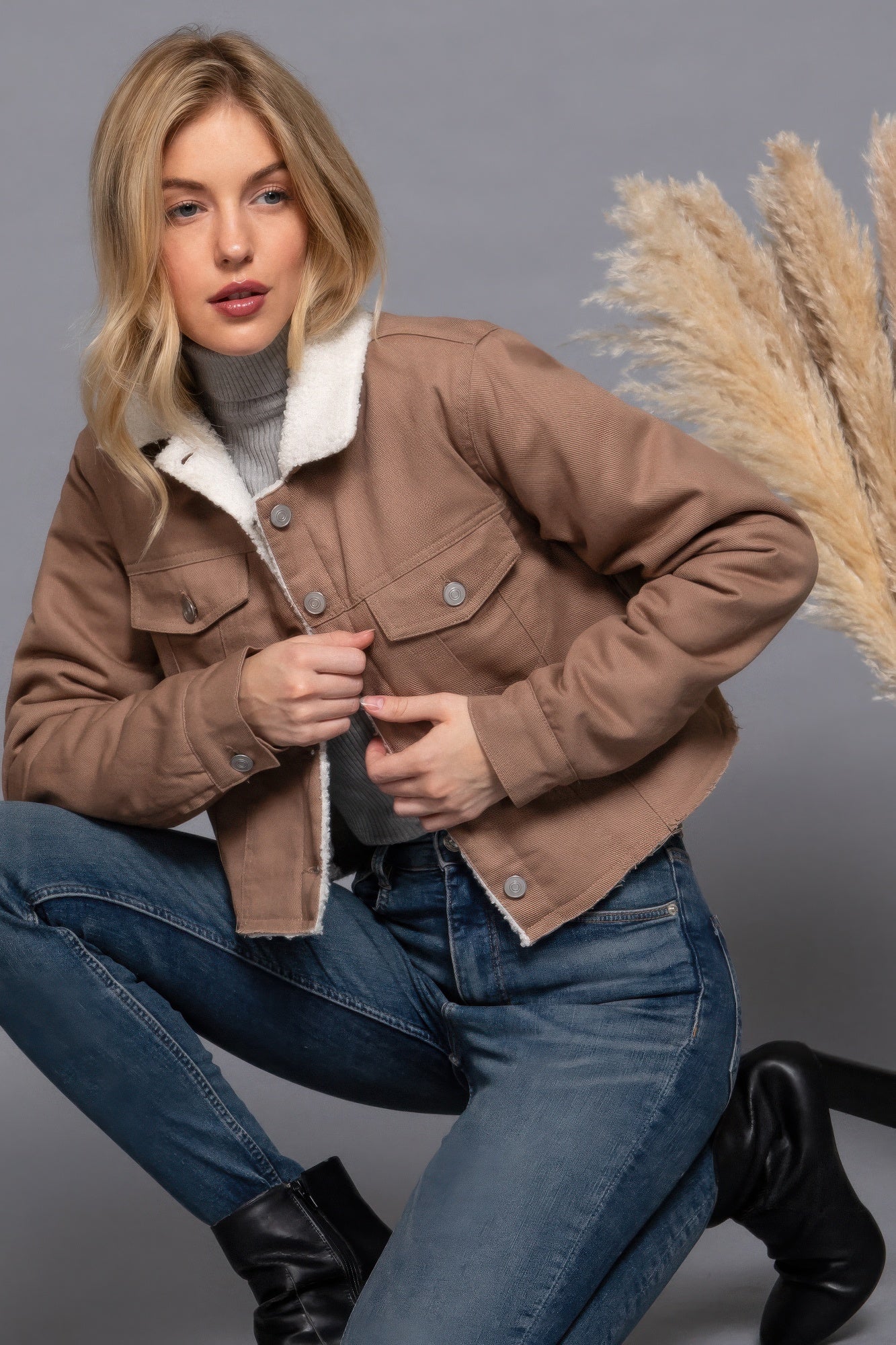 Sherpa-lined Jacket