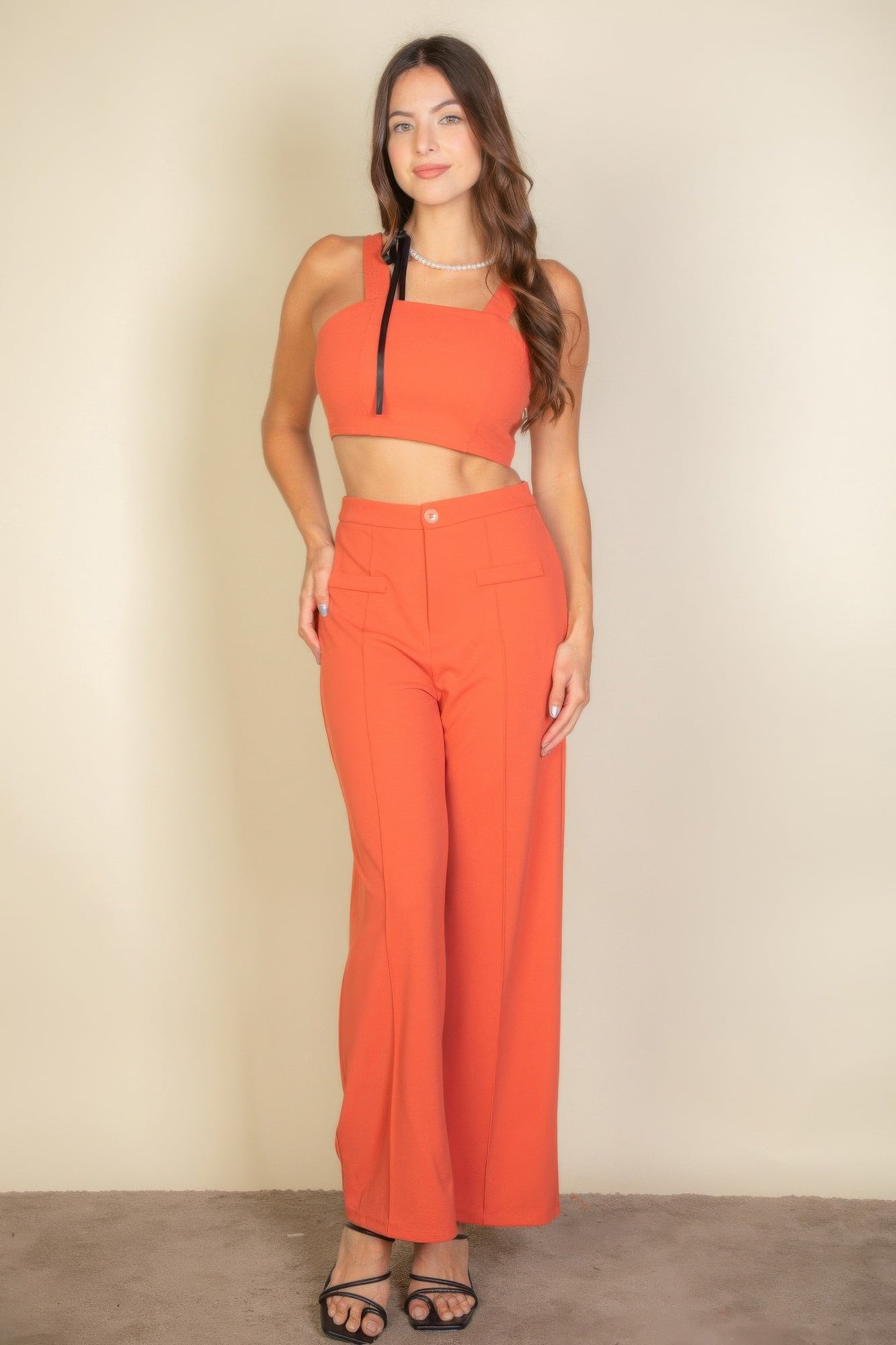 Tank Top w/ Wide Leg Pants