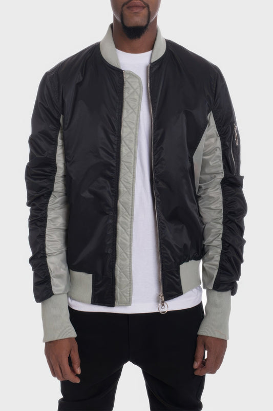 Color Block Bomber Jacket