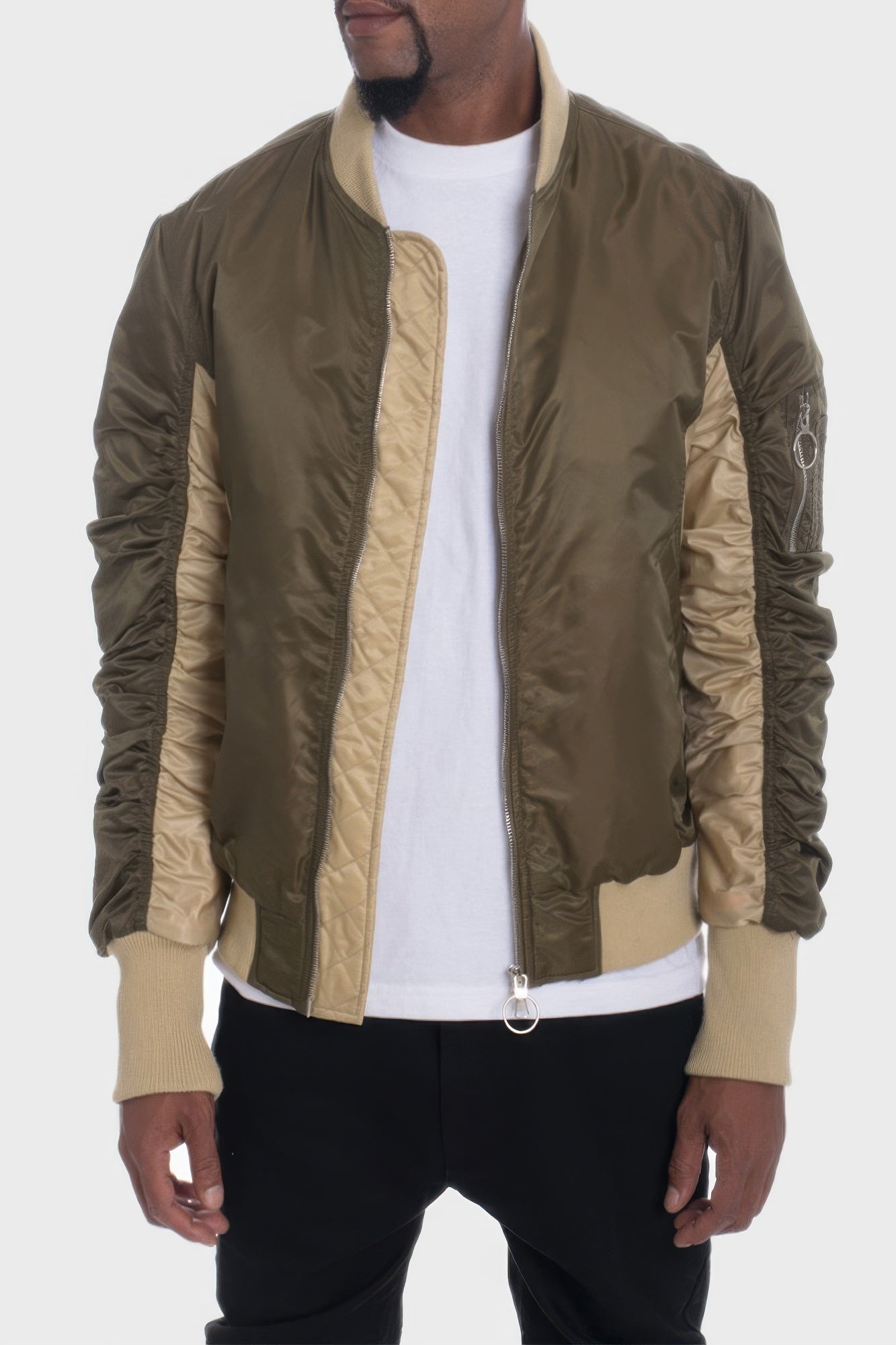 Color Block Bomber Jacket