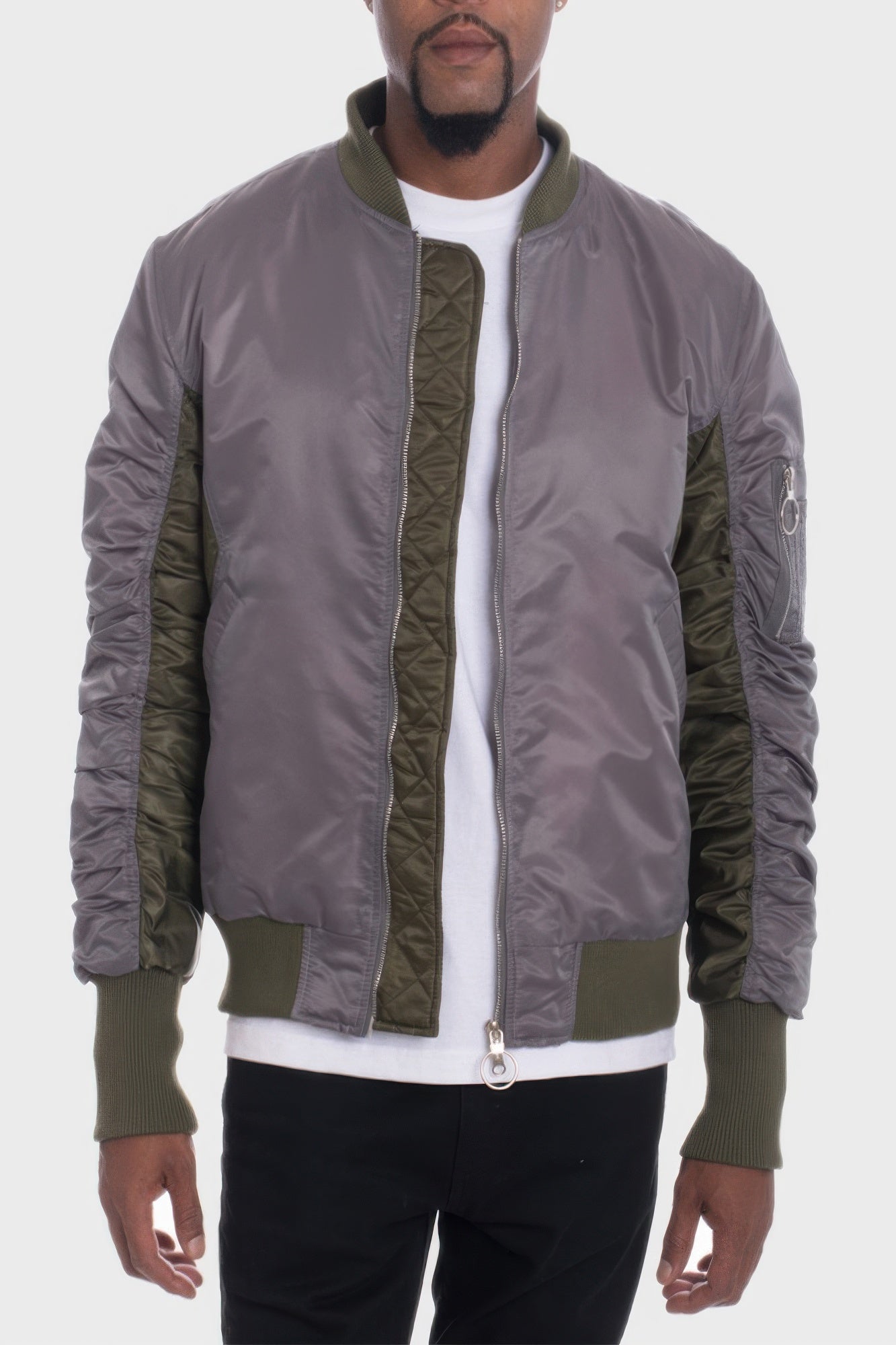 Color Block Bomber Jacket