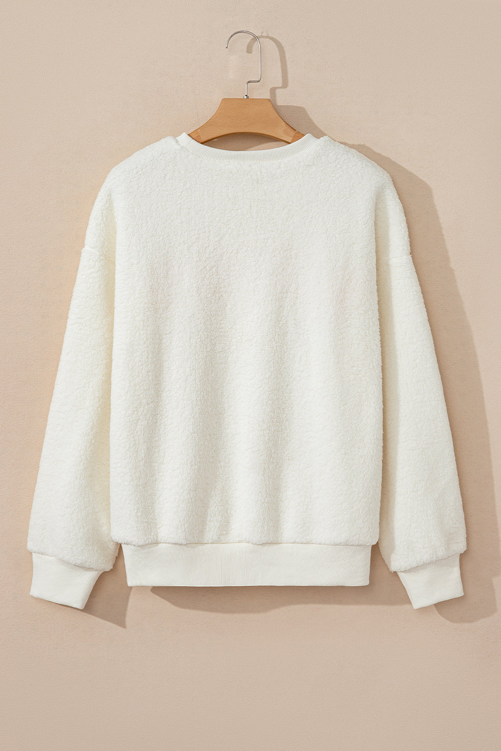 HOWDY Patched Sherpa Sweatshirt