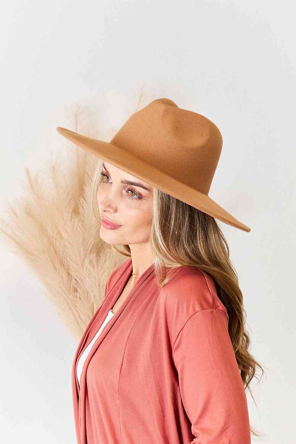 Flat Brim Fedora Fashion Hat
