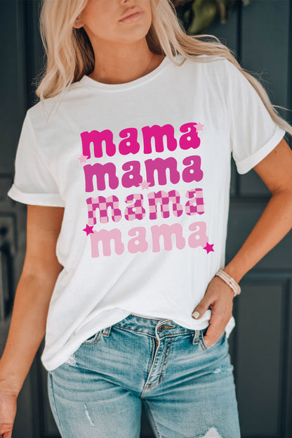MAMA Graphic Round Neck T-Shirt