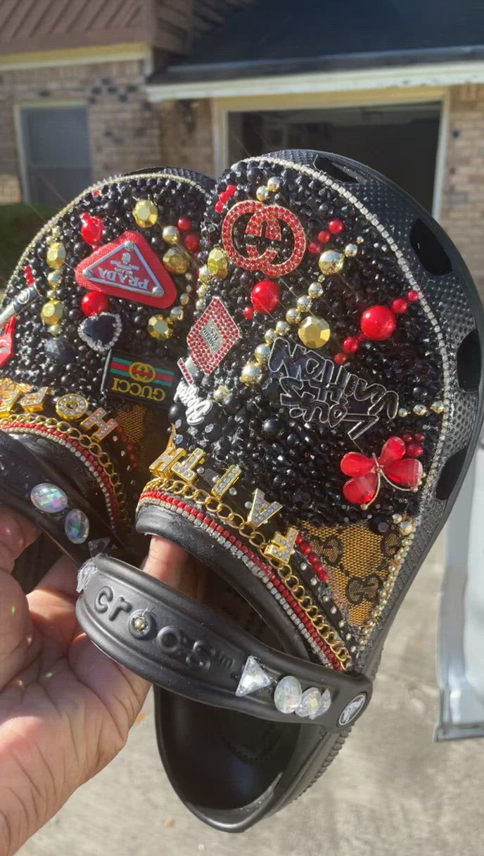 Gucci Crocs in 2023  Crocs fashion, Bedazzled shoes, Bedazzled
