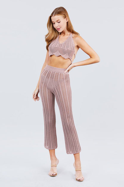 Beach Ready Knitted Cover up Pants