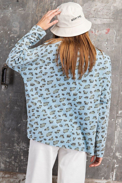 Leopard Knit Top SWEATER - Jus Fancee Boutique