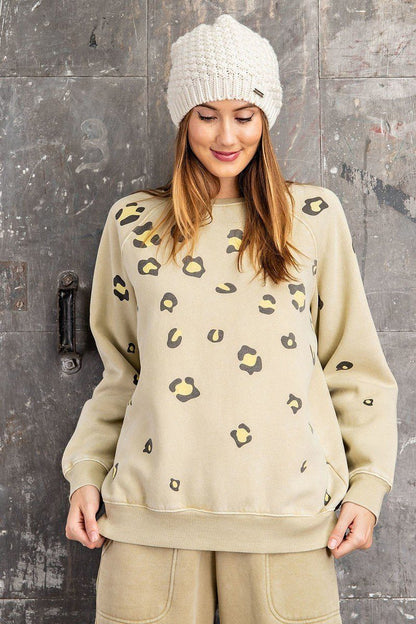 Leopard Print Sweatshirt - Jus Fancee Boutique