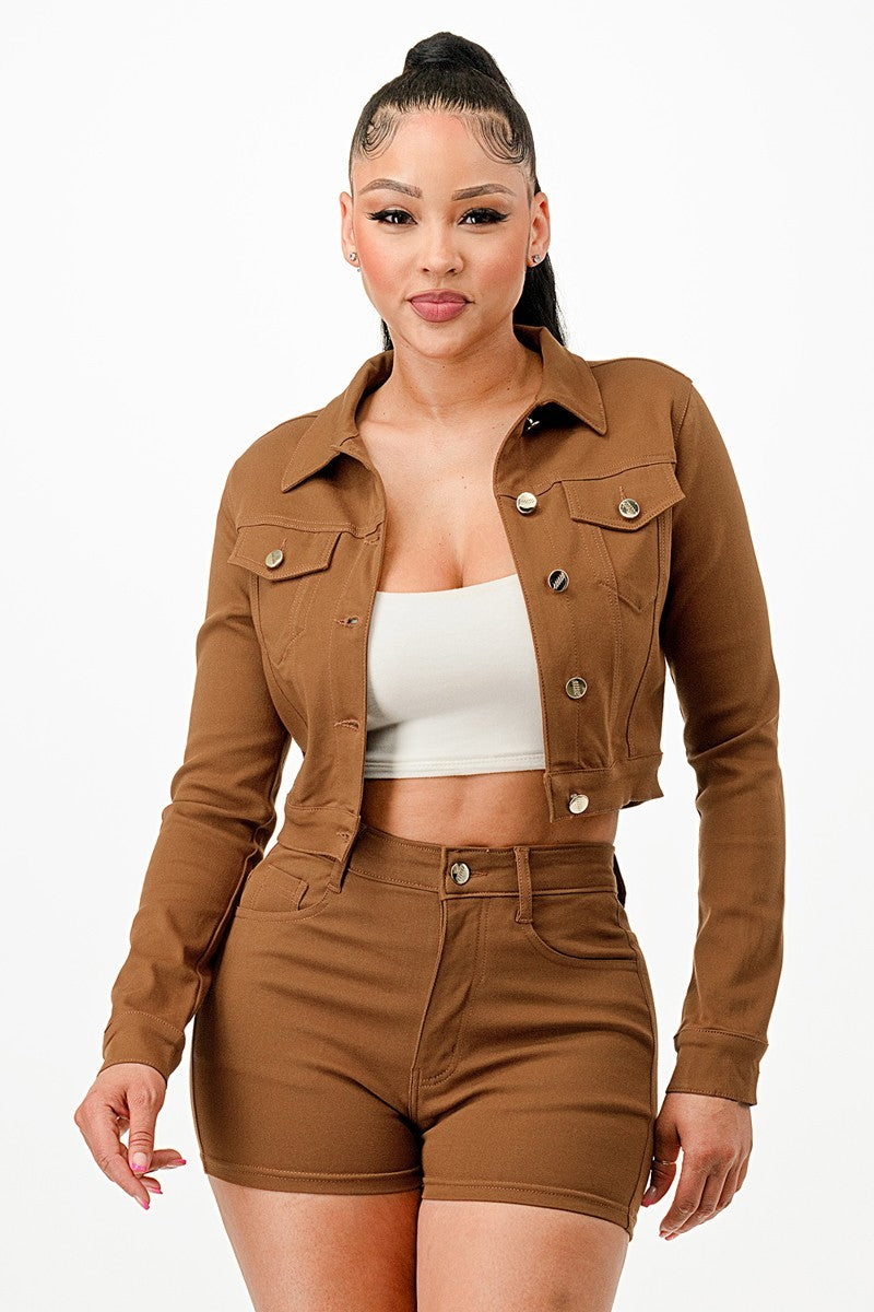 Stretch it Out Cropped Jacket