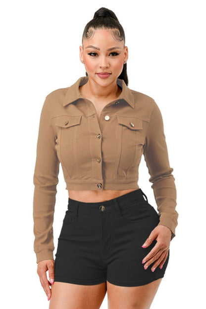 Stretch it Out Cropped Jacket