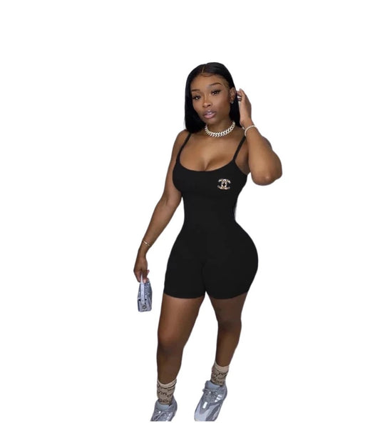 Spaghetti Strap Designer inspired Romper - Jus Fancee Boutique