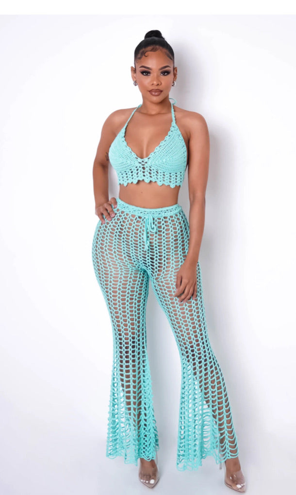 Netted Two Piece Set - Cover Up - Jus Fancee Boutique