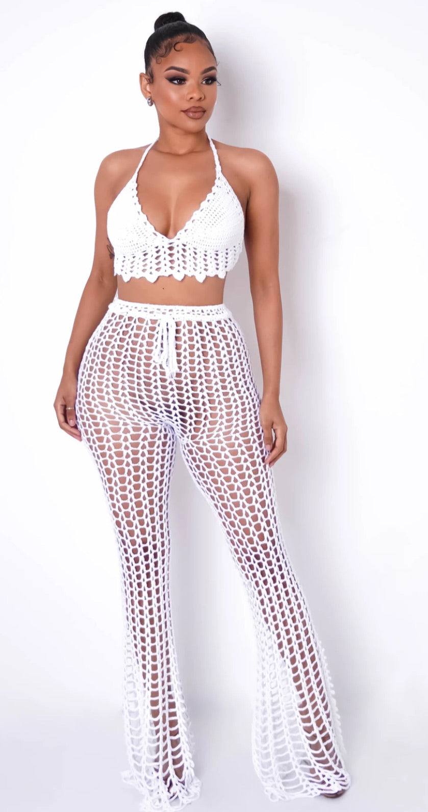 Netted Two Piece Set - Cover Up - Jus Fancee Boutique